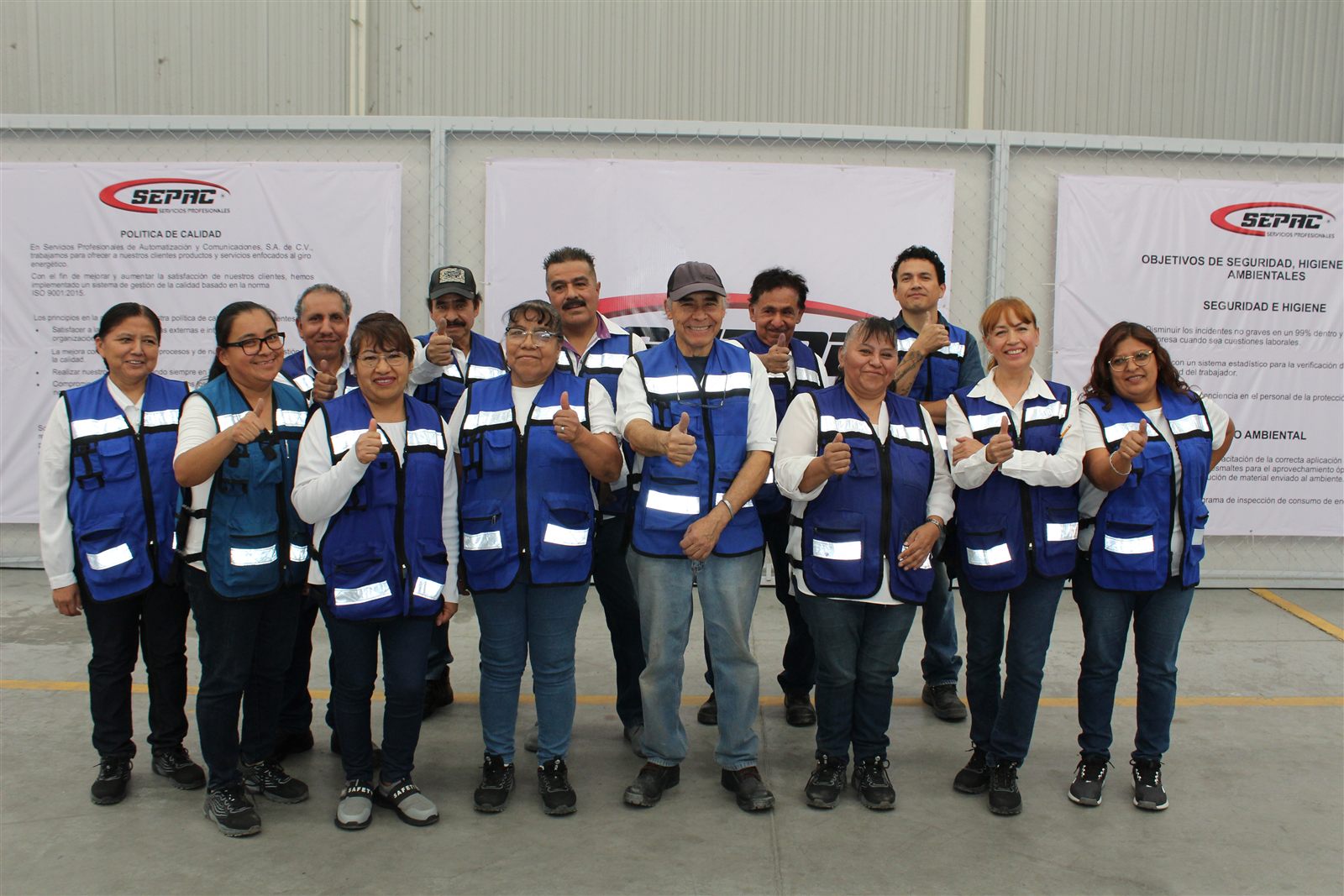 Equipo SEPAC Servicios Profesionales comprometido con la calidad, seguridad e higiene